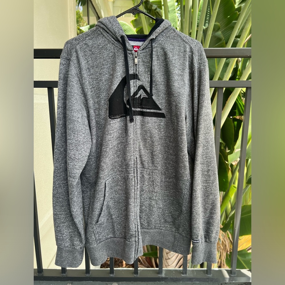 Men’s Quicksilver zipper hoodie jacket - size Large